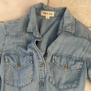 Denim shirt cloth and stone